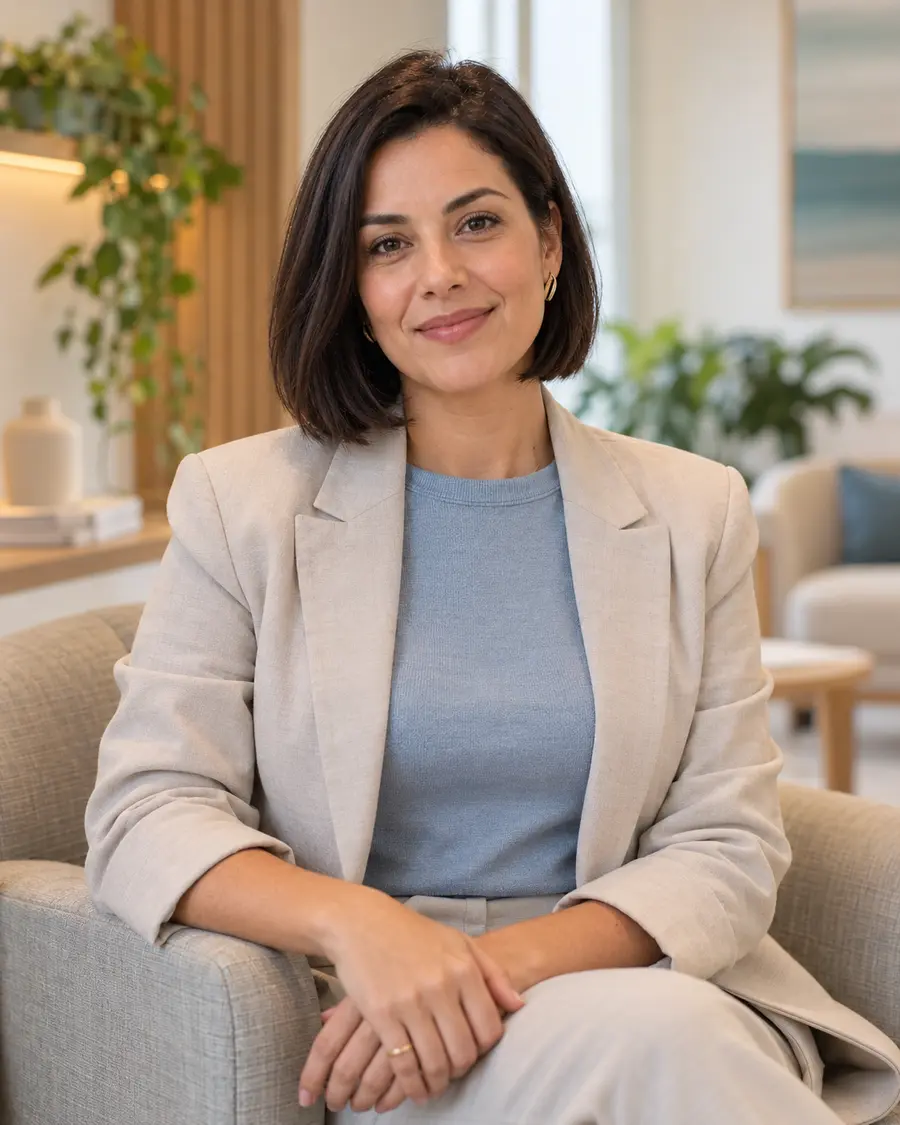 Retrato fictício de Luísa Menezes, psicóloga